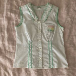 Anthropologie Odille sleeveless buttondown 0